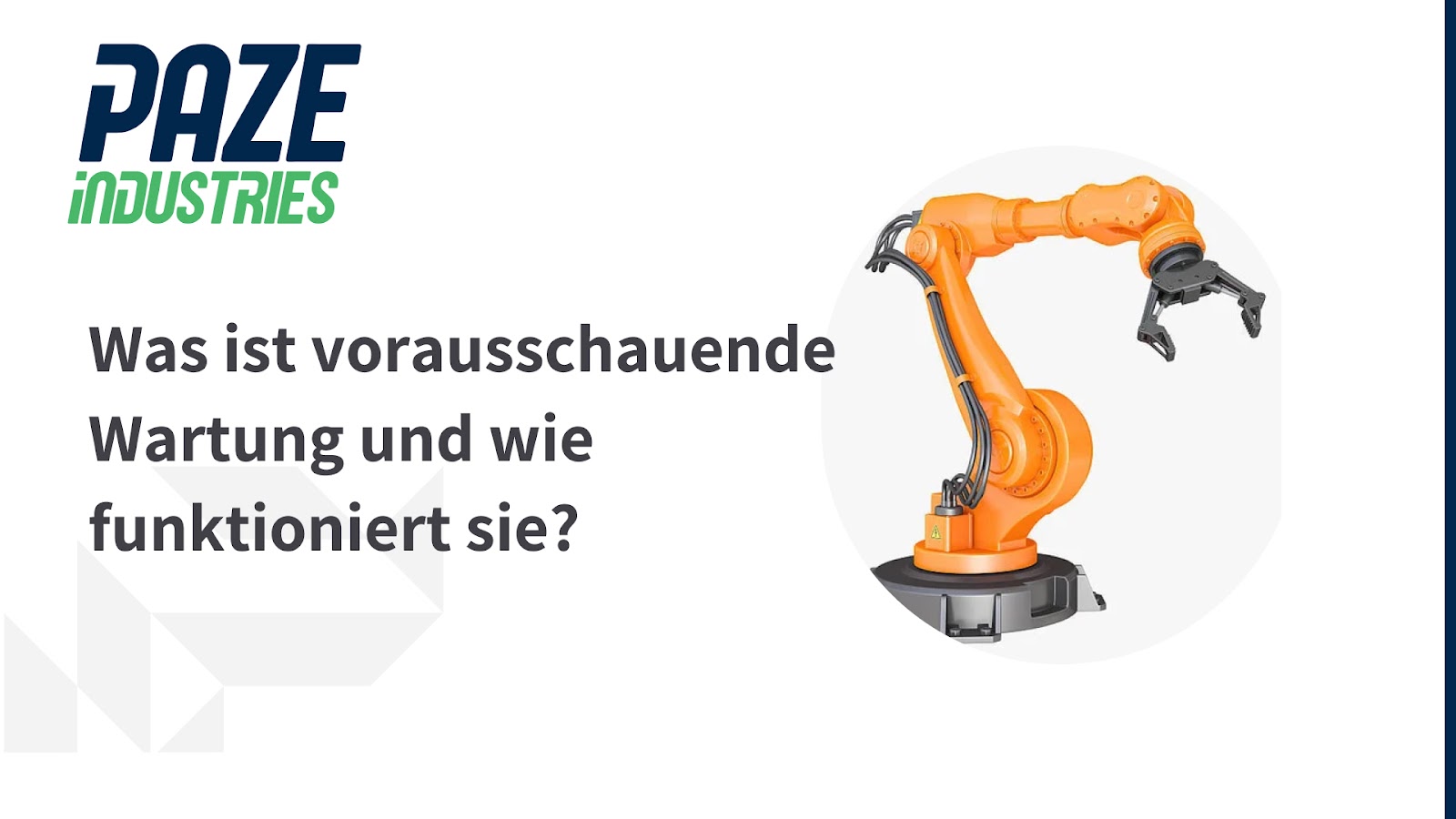 Was ist vorausschauende Wartung und wie funktioniert sie?